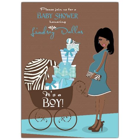 Bebedeparis offers luxurious baby shower gifts in our online baby shop in south africa. Hot Mama Blue African American Baby Shower Invitations ...