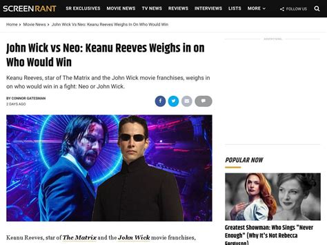 John Wick Vs Neo Keanu Reeves Weighs In On Who Would Win No One They Wouldnt Fight R
