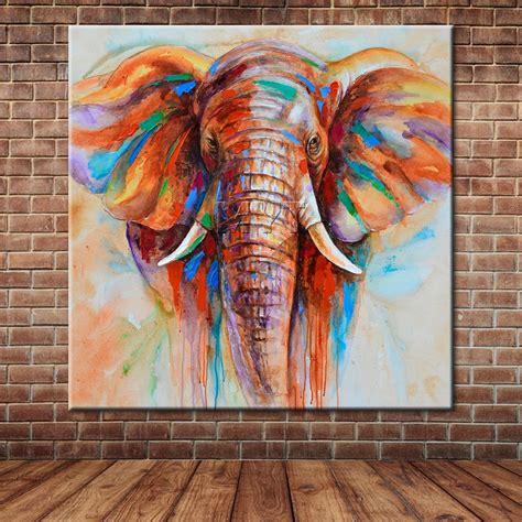 Check spelling or type a new query. Abstract African Elephant Oil Painting Large Animal Wall ...