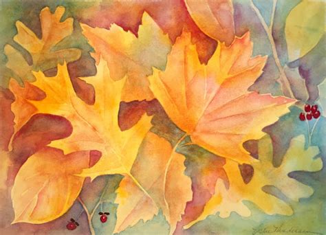 Vickies Sketchbook Fun With Fall Leaves Creating Layers