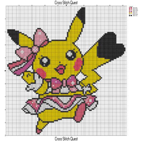 Cosplay Pikachu Cross Stitch Pattern