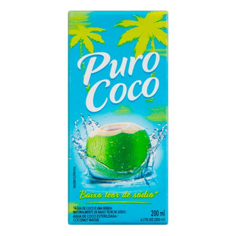 Água De Coco Puro Coco 200ml Drogaria Araujo Drogaria Araujo