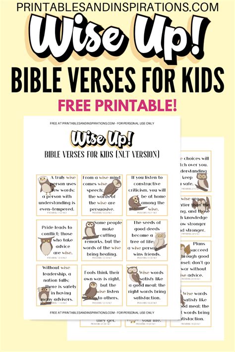 Get well verses poems quotes for your handmade greeting and get well cards. Free Printable Bible Verses For Kids About Wisdom ...