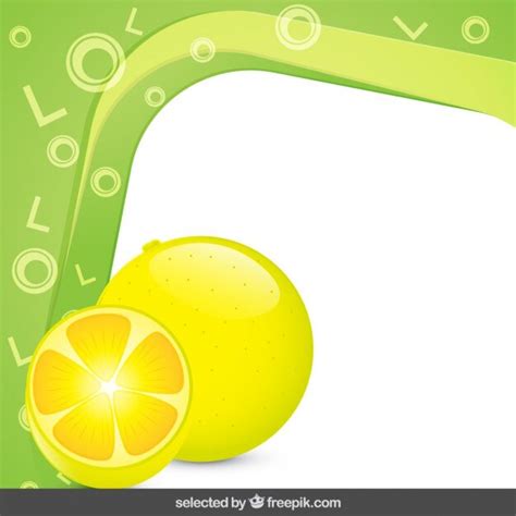 Cadre Avec Des Citrons Vecteur Gratuite