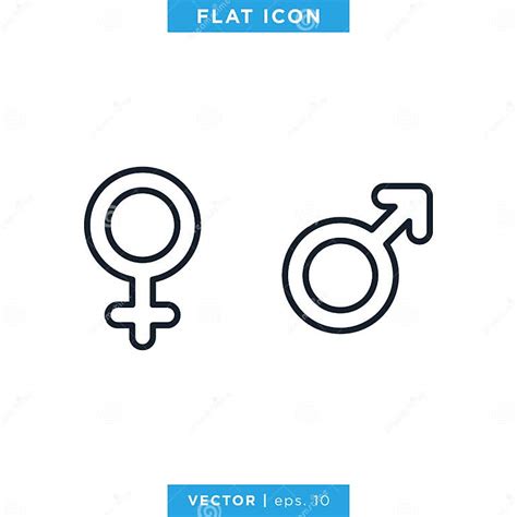 Gender Icon Male And Female Sex Symbol Vector Design Template Stock Vector Illustration Of