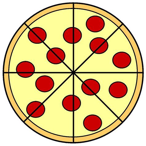 My Fraction Pizza Template Clip Art Library
