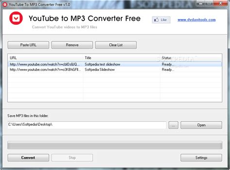 Run youtube to mp3 converter or switch to it if it is already running, then paste the videos link in the download box at the top of this page. Download YouTube To MP3 Converter Free 1.6