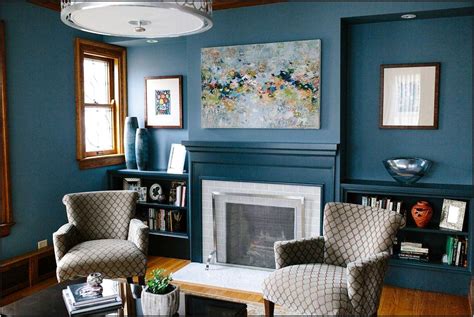 Blue Wall Living Room Ideas Living Room Home Decorating Ideas