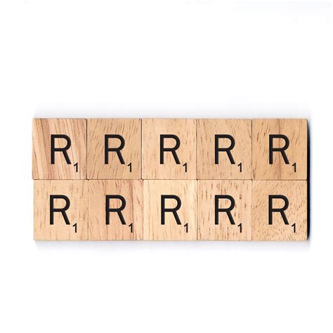 Letter R Wooden Scrabble Tiles Bsiri Games