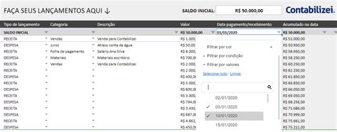 Planilha De Fluxo De Caixa Excel 2020 Download Grátis