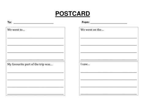 Postcard Writing By Amyprimary87 Teaching Resources Tes