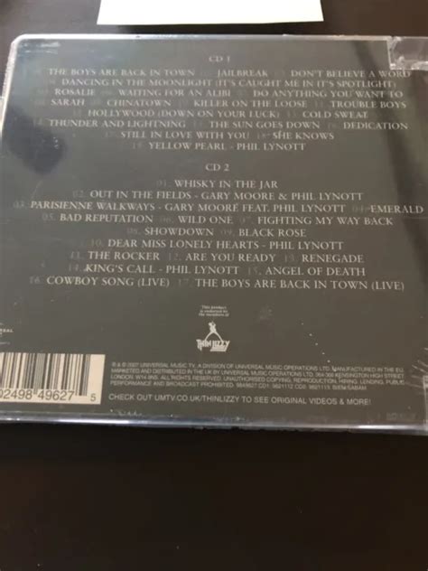 Thin Lizzy Greatest Hits 2 Cd Set 2007 Uk Import 36 Tracks Phil