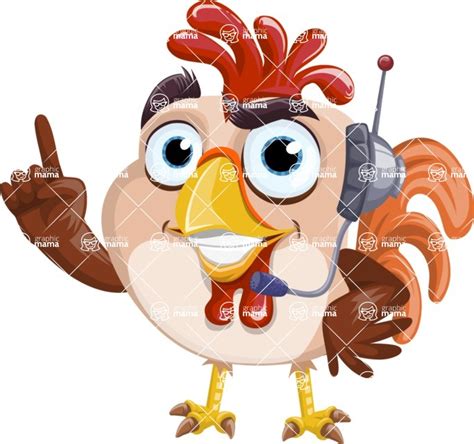 Rooster Cartoon Vector Character Aka Mr Cock A Doodle Doo Support Graphicmama