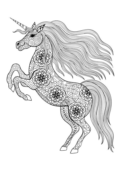 Beautiful Unicorn Coloring Pages