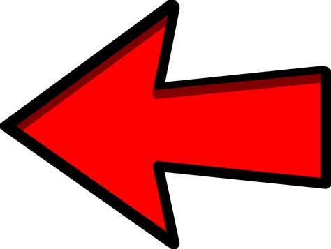 Red Arrow Left Pointing Png Transparent Background Free Download 2557