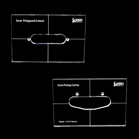 Kaish Acrylic Single Coil Pickup Routing Template Pickup Templates 2pcs