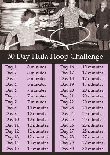 30 Day Hula Hoop Challenge 30 Day Workout Challenge Fun Workouts
