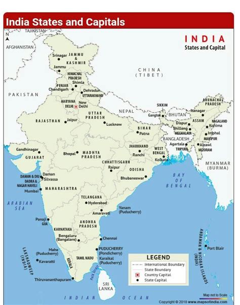 Draw India Map With Name Of State And Capital City