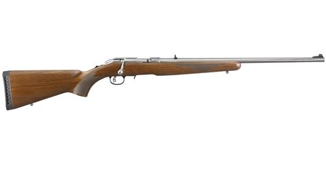 Ruger American Rimfire Rifle 22 Wmr With Stainless Barrel And Wood
