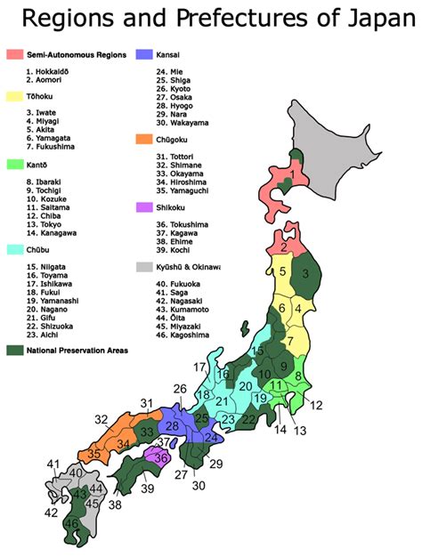 Prefectures Of Japan Map