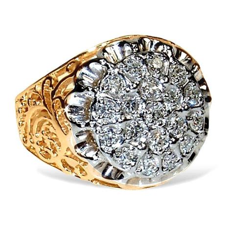 Men S Kentucky Cluster Diamond Ring Carat Of Diamonds Total Weight