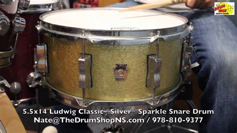 Ludwig Classic Birch Silver Sparkle Snare 55x14 The