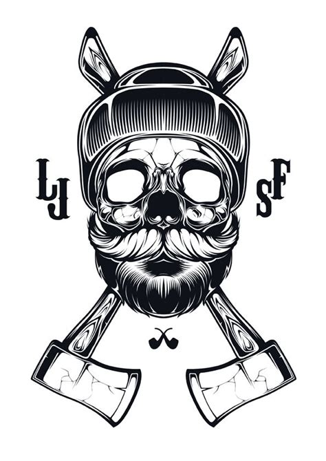 Series Of Illustrations With Skulls In Various Guises Skull