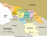 Georgia, país, distritos administrativos, capitales. País de georgia ...