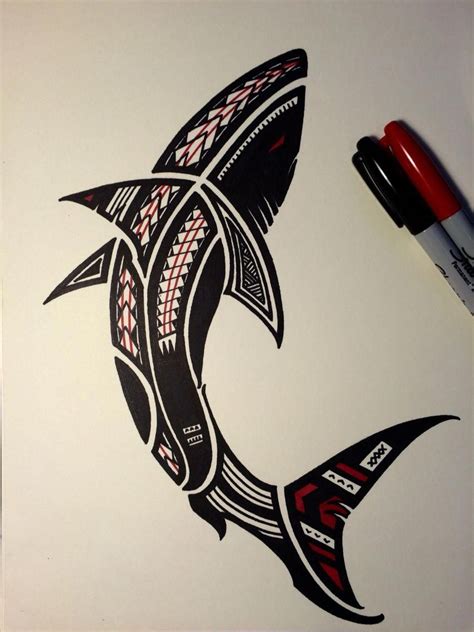 Polynesian Hawaiian Shark Tattoo Tribal Shark Tattoo Design Hawaiian