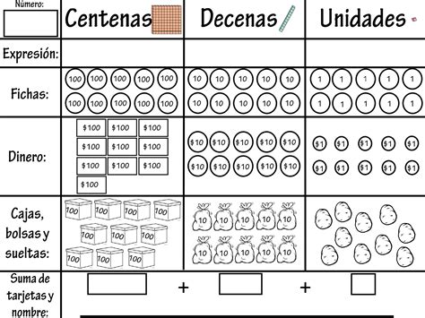 Unidades Decenas Y Centenas Imagenes Educativas C