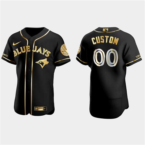 Customize Name Number Toronto Blue Jays Gold Edition Flex Base Jersey