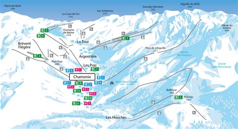 Piste map for 2017/18 season (brevent/flegere region) year published: Chamonix ski holidays