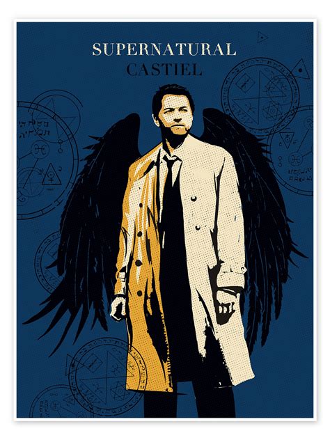 Castiel Supernatural Print By Golden Planet Prints Posterlounge