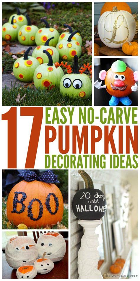 17 Easy No Carve Pumpkin Decorating Ideas