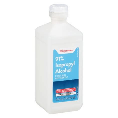 Walgreens 91 Isopropyl Alcohol First Aid Antiseptic 16 Fl Oz Foods Co