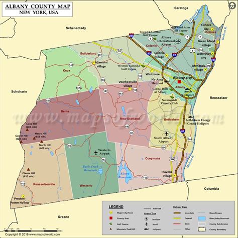 Albany County Map Map Of Albany County Ny