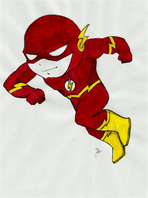 Drawing The Flash Chibi Lineart And Coloring Youtube