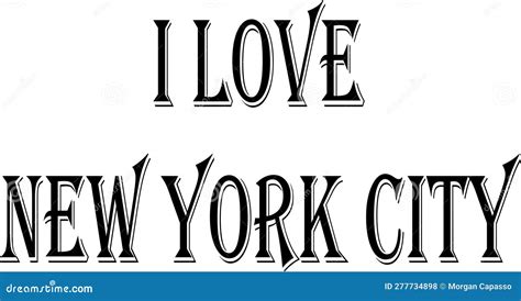 I Love New York City Text Sign Illustration Stock Vector Illustration