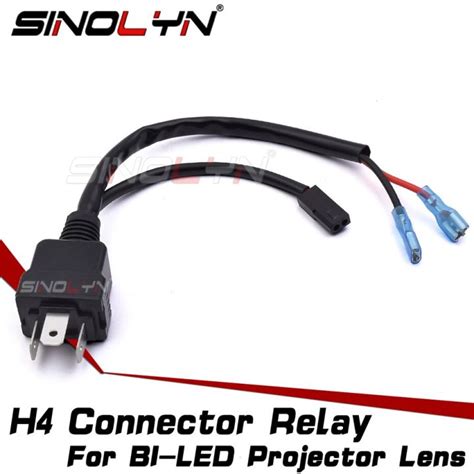 Sinolyn H4 Socket Connector Relay Wire For Led Bulb Lamps Bi Led