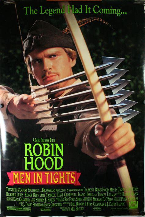 When prince john and the norman lords begin oppressing the saxon masses in king richard's absence, a saxon lord fights back as the outlaw leader of a rebel guerrilla army. ROBIN HOOD MEN IN TIGHTS, Original Mel Brooks Film Poster ...