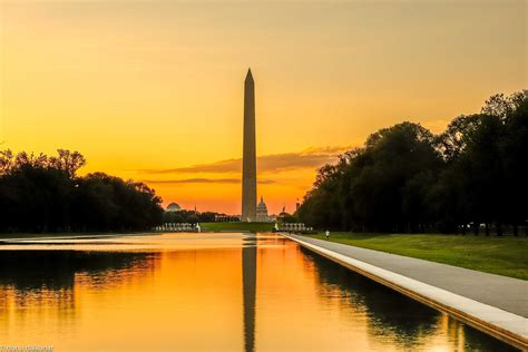 Sunset At The National Mall Washington Monument Washington Etsy