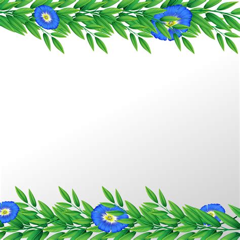 Are your flower borders an exciting component of your landscaping? Blue flower nature border 297009 - Download Free Vectors ...