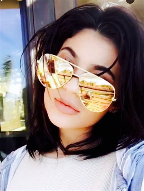 Kylie Wearing Quay Australia X Desi High Key Gold Sunglasses Kylie