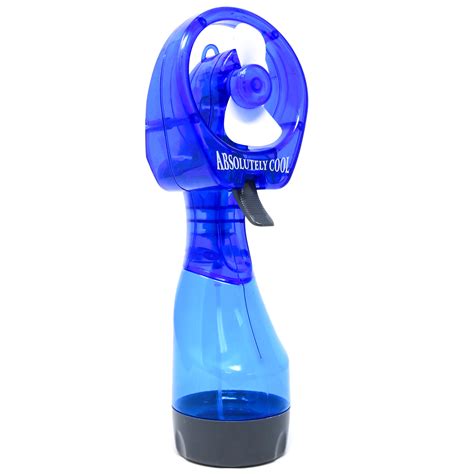 Retailery Portable Battery Operated Water Misting Cooling Fan Spray Bottle Blue EBay