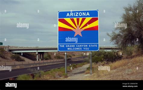 Arizona Welcome Sign State Line Hi Res Stock Photography And Images Alamy