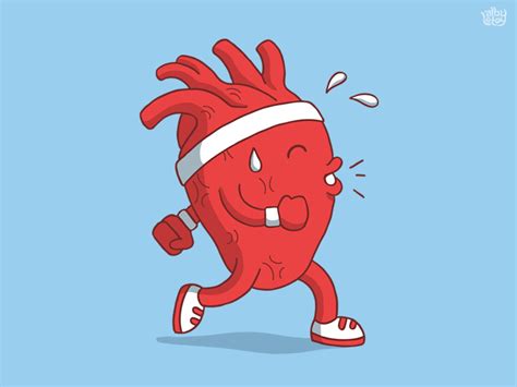 Healthy Heart Running By Alby Letoy On Dribbble