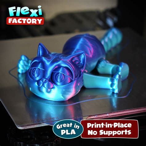 Stl File Cute Flexi Print In Place Kitten 🔗・3d Printable Design To Download・cults