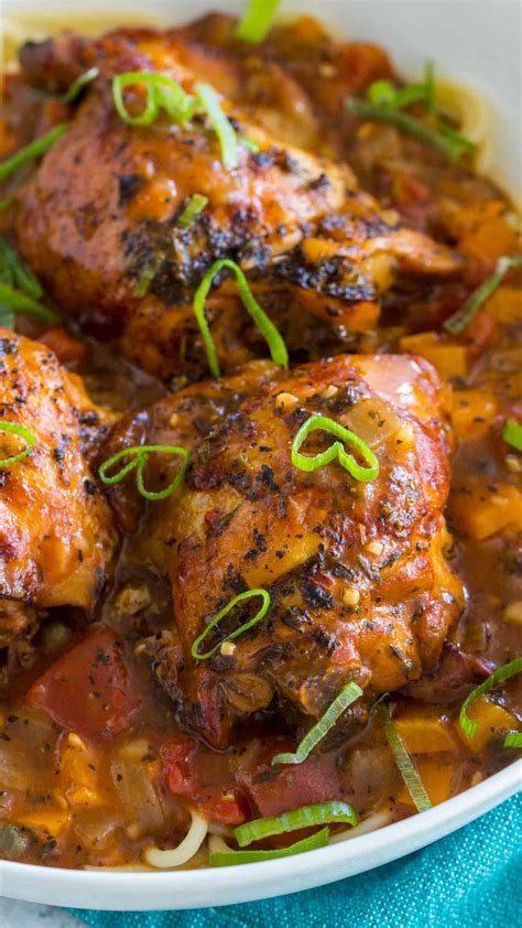 This iconic chicken recipe is slow braised in red wine—but actually fast slow braised since it only takes 30 minutes from prep to finish. Instant Pot Chicken Cacciatore Video - Sweet and Savory ...