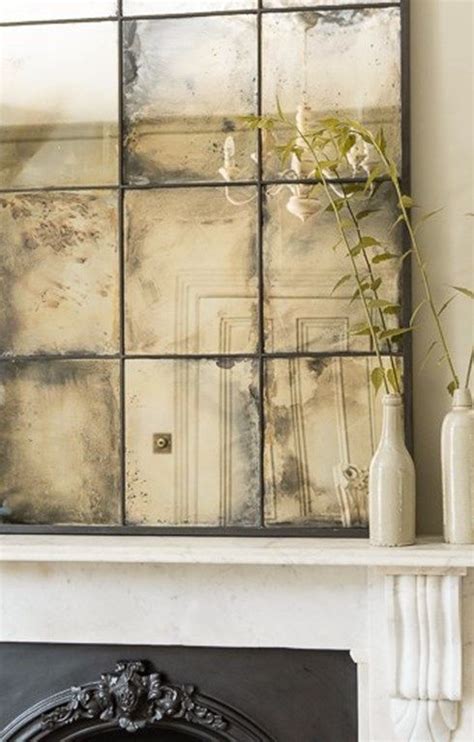 Close Up Of Highly Distressed Antiqued Mirror Glass