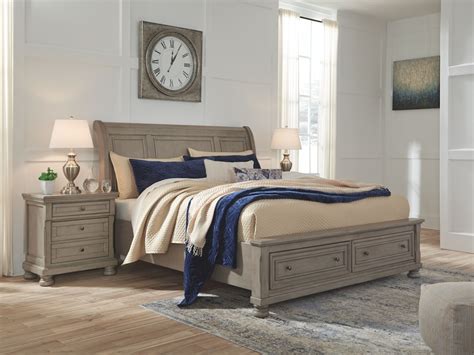 Signature Design By Ashley Bedroom Lettner King Sleigh Bed With 2